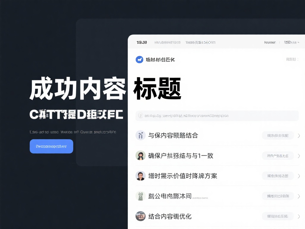 如何根据内容需求优化与使用标题 结合内容优化
一个成功的标题不仅仅是简单的文字组