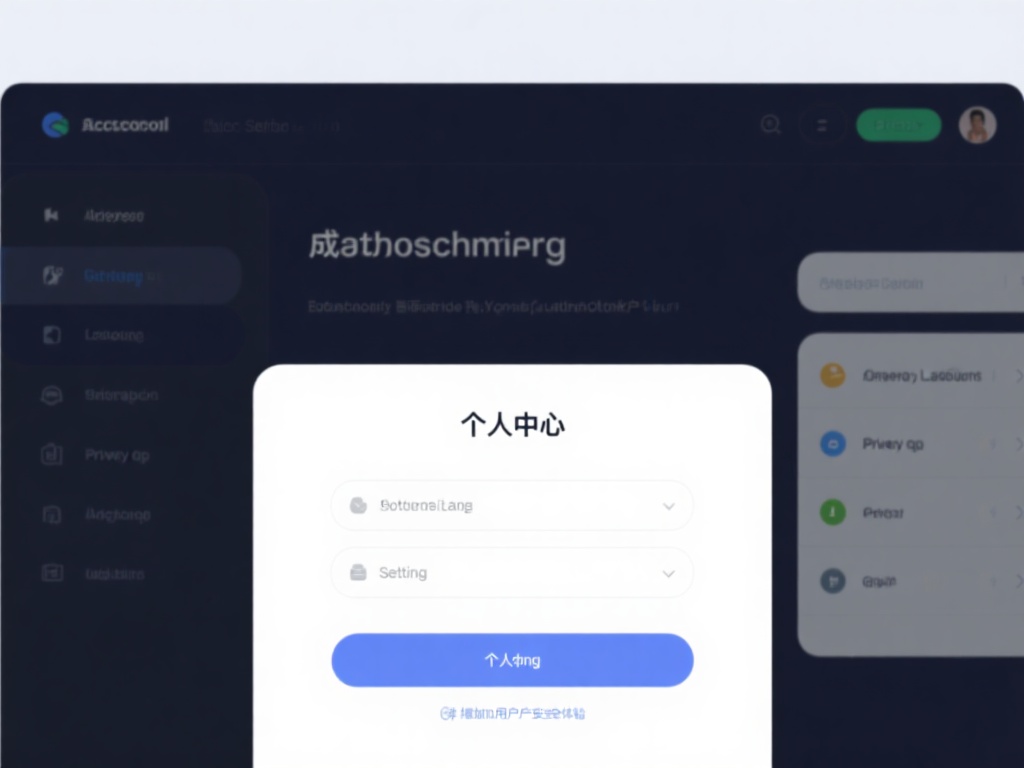 成功创建账户后，您可以通过“个人中心”进行设置。从