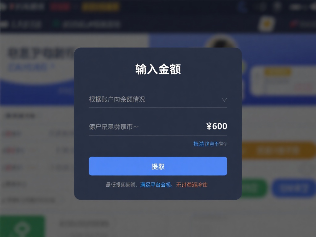 输入提款金额
根据账户内的余额情况，您可以自主输