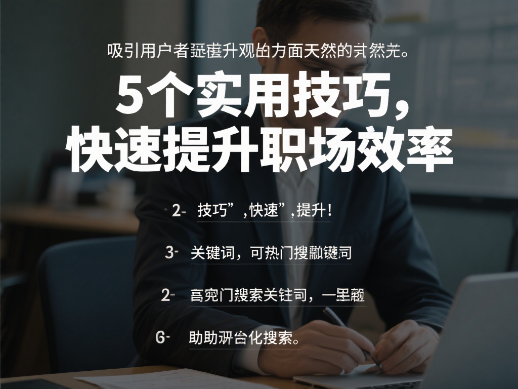 如何巧妙搭配标题和内容,激发用户兴趣并提升点击率 数字型标题在吸引用户目光方面具有天然优势,例如“5