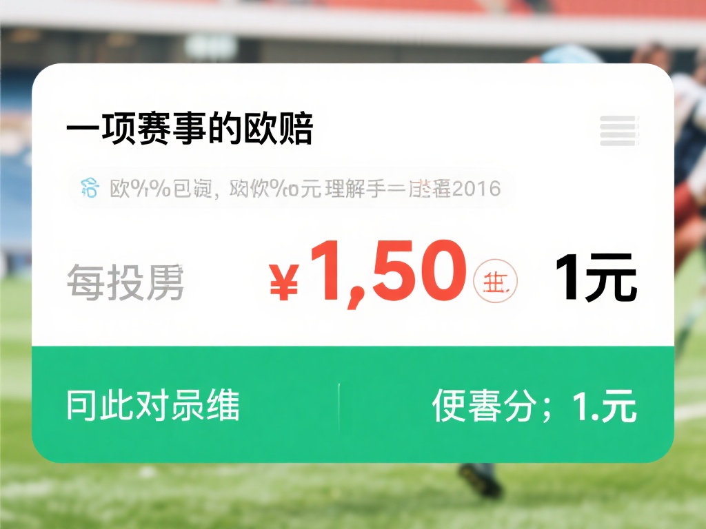 当你看到“一项赛事的欧赔”为1.50，这意味着每投